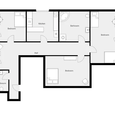 Apartment Zen - Spacious For 7 - - Kitchen
