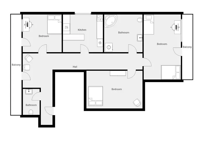 Apartment Zen - Spacious For 7 - - Kitchen